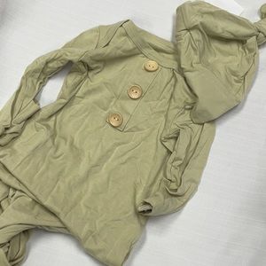 Cream of Wheat Knotted Bamboo Cotton Gown